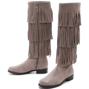 Stuart Weitzman swinglo fringe boots